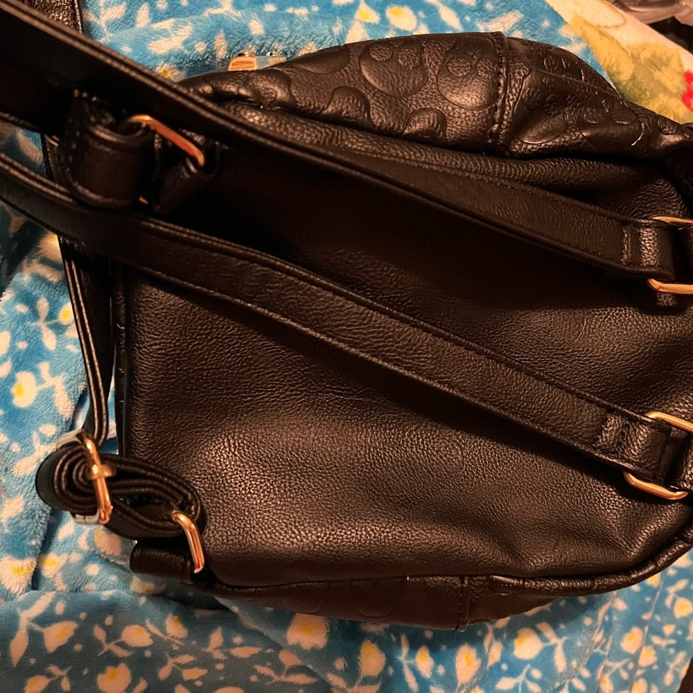 Betsey Johnson mini backpack with skulls and puppy - Picture 6 of 10